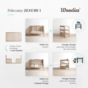 Woodies krevetić Noble Cot - vintage - Slika 16