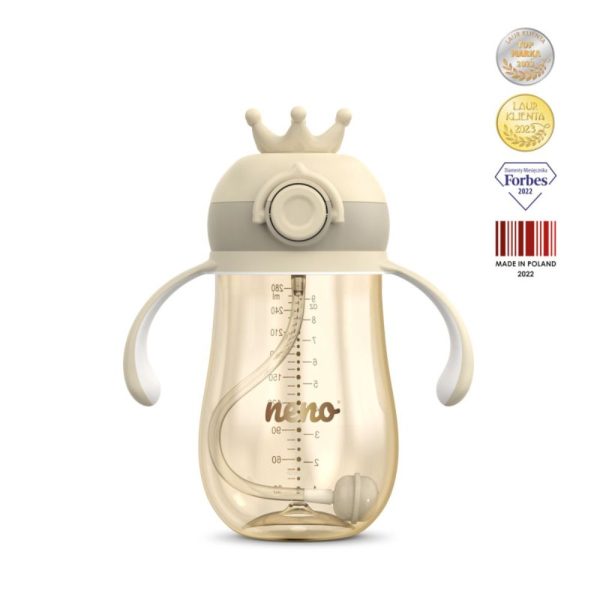 NENO MIO 2 Crown bočica sa slamkom 280 ml, Cream