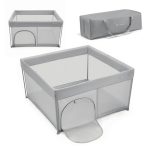Kinderkraft dječja igraonica/vrtić ZIKI 126,5x126,5x69,5 cm, siva - Slika 5