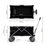 Kinderkraft Sklopiva kolica za plažu ROLLSTER 90x58 cm, Mystic Black - Slika 9