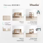 Woodies krevetić Noble Cot - vintage - Slika 16