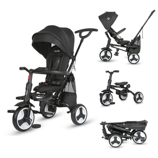 COCCOLLE SKLOPIVI TRICIKL SPECTRA PLUS PREMIUM – JET BLACK