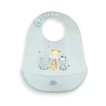 InterBaby Silikonski podbradak za bebe - Prijatelji plavi