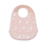 InterBaby Silikonski podbradak za bebe - Zečić roza