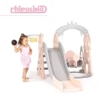 Chipolino tobogan, ljuljačka i koš za košarku Pink - Slika 9