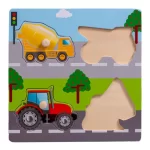 Drvene puzzle Smily Play građevinska vozila - Slika 3