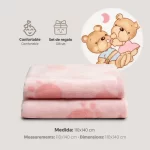 Interbaby Dekica Medvjedić 110x140 - roza - Slika 5