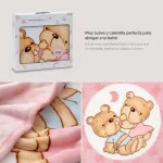 Interbaby Dekica Medvjedić 110x140 - roza - Slika 7