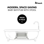 Hauck sklopiva kadica Wash N Fold L White/Sage - Slika 2
