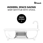 Hauck sklopiva kadica Wash N Fold L White/Stone - Slika 4