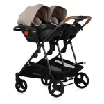 DJEČJA KOLICA CHIPOLINO  ZA BLIZANCE ILI DVOJE DJECE DUO SMART - TIRAMISU - Slika 7