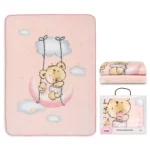 InterBaby Raschel dekica 110x140 Medvjedić roza