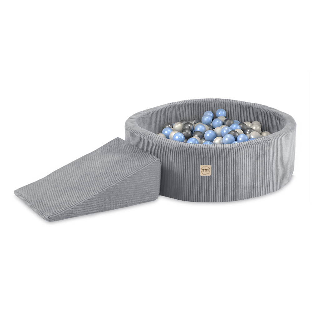 01a15323c590b264b6d387e1cc1dda49-1.jpg PLUSH NEST Mekani poligon s 2 elementa - sivi - Slika 1