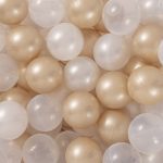 PLUSH NEST Bazen s 200 loptica 90×30 cm – zlatni/bež - Slika 8