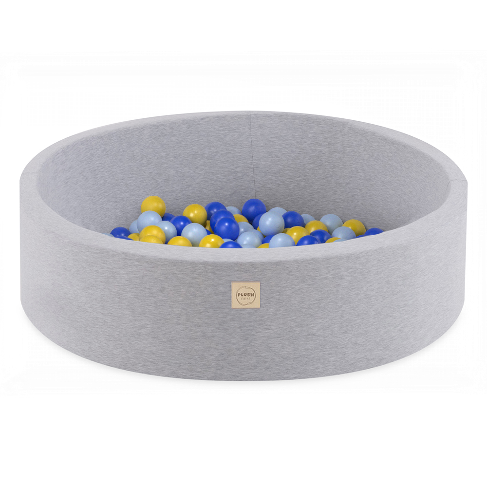 2c3c1ba18bd49f3a5a12d74ba56c4975.jpg PLUSH NEST Bazen s 200 loptica 90×30 cm – svijetlo sivi - Slika 1