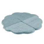 PLUSH NEST Cvijetna podloga 115x115x5 cm – plava