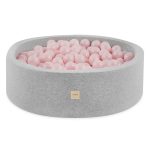 PLUSH NEST Suhi bazen 90×30 cm – svijetlo sivi - Slika 8