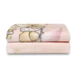 InterBaby Raschel dekica 110x140 Medvjedić roza - Slika 4