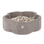 Plush Nest Bazen s 300 loptica 95×30 cm cvijet – bež