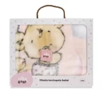 InterBaby Raschel dekica 110x140 Medvjedić roza - Slika 2