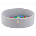 PLUSH NEST Bazen s 200 loptica 90×30 cm – svijetlo sivi