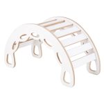 PLUSH NEST Ljuljačka 4-u-1; ljuljačka + zid za penjanje/tobogan + jastuk (svijetlo bež) - Slika 2