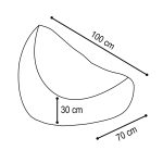 PLUSH NEST Vreća za sjedenje vodootporna veličina "S" - bež - Slika 5