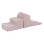 PLUSH NEST Mekani poligon s 3 elementa - svijetlo rozi