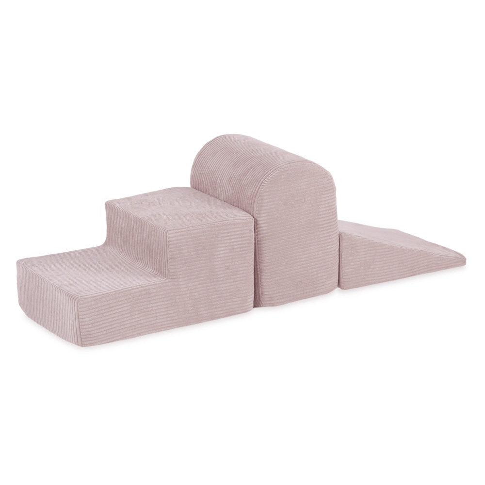 92f093d724882251c127cfd1d1d8f20a-1.jpg PLUSH NEST Mekani poligon s 3 elementa - svijetlo rozi - Slika 1