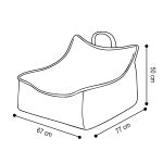 PLUSH NEST Fotelja 77x67x50 cm – plava - Slika 4