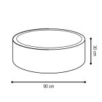 PLUSH NEST Bazen s 200 loptica 90×30 cm – svijetlo sivi - Slika 7