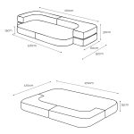 PLUSH NEST Kauč na razvlačenje i rasklapanje - plavi - Slika 2