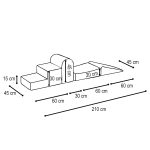 PLUSH NEST Mekani poligon s 4 elemenata – sivi - Slika 5