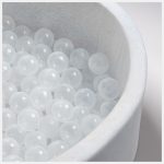 PLUSH NEST Loptice za bazen promjera 6 cm – 200 kom – prozirne - Slika 3