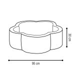 Plush Nest Bazen s 300 loptica 95×30 cm cvijet – svijetlo rozi - Slika 8