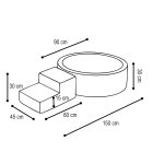 PLUSH NEST Mekani poligon s 2 elementa – svijetlo rozi - Slika 4