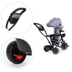Ecotoys Tricikl s okretnim sjedalom 360, siva - Slika 7