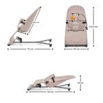 Kinderkraft Ležaljka MIMI bež - Slika 8