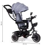 Ecotoys Tricikl s okretnim sjedalom 360, siva - Slika 8