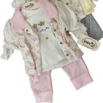 SET ODJEĆE ZA BEBE 3U1 VEL. 68/74 - ROZI