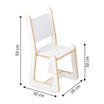PLUSH NEST Dječji stol i stolica - bijeli - Slika 10