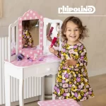 Chipolino - dječji toaletni stolić s tabureom Pink dots - Slika 5