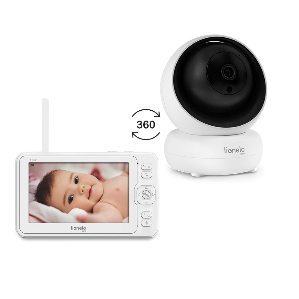 01-lionelo-baby-monitor-dvosmjerni-babyline-8jpg-gallery-jpg Lionelo baby monitor dvosmjerni Babyline 8.3 360, White - Slika 1