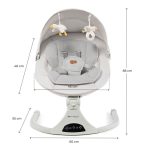 Kinderkraft Električna njihaljka TULSY, Beige - Slika 5
