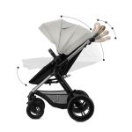 Kinderkraft Kolica Moov 2 XL 3u1 MINK PRO, Moonlight Grey - Slika 9