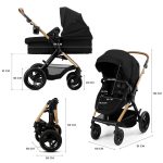 Kinderkraft Kolica Moov 2 XL 3u1 MINK PRO, Pure Black - Slika 10