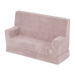PLUSH NEST Sklopiva sofa s naslonima za ruke, svijetlo roza - Slika 3