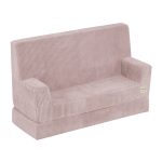 PLUSH NEST Sklopiva sofa s naslonima za ruke, svijetlo roza - Slika 9