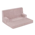 PLUSH NEST Sklopiva sofa s naslonima za ruke, svijetlo roza - Slika 5