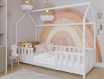 Dječji krevet House 80x160 s ogradom i okvirom D8 - Slika 3